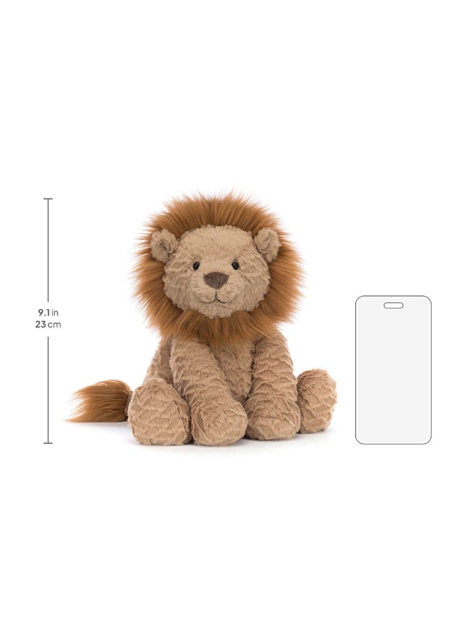 Jellycat دبدوب الأسد فادلودل – لعبة محشوة ناعمة بأرجل كوردية، هدية عيد الحب لطيفة للأطفال والبالغين، مجموعة جليكات، 23 سم - Image 5